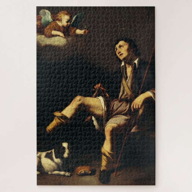 Puzzle Saint Roch y el Ángel por Guy François (Vertical)