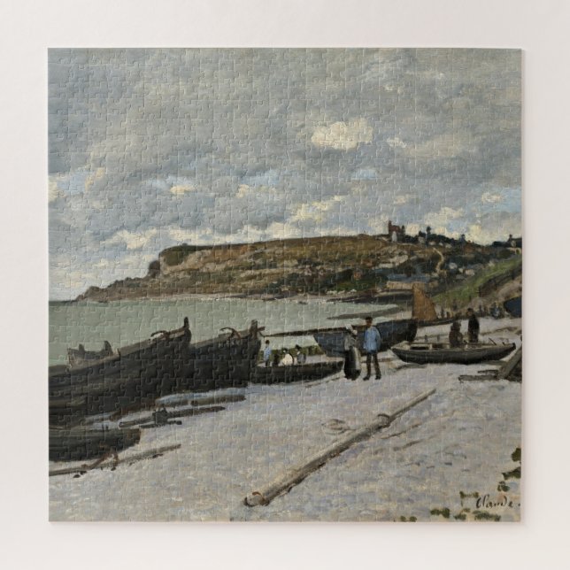 Puzzle Sainte-Adresse by Monet - Boats Sea Cloudy Sky (Vertical)
