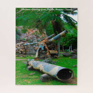 Puzzle Saipan Islas Marianas.Felicitaciones de Navidad