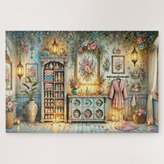 Puzzle Sala de Spa Victoriano Retiro de Bienestar Floral