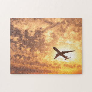 Puzzle Saliendo en un Avión a Reacción Avión Cielo Atarde