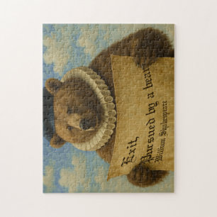Puzzle Salir, perseguido por un oso cita de Shakespeare o