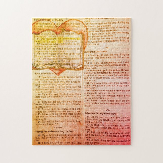 Puzzle Salmo 119:11 - Tu Palabra Que He Oído En Mi Corazó (Vertical)