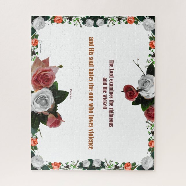 Puzzle Salmo 11:5, No hay violencia (Vertical)