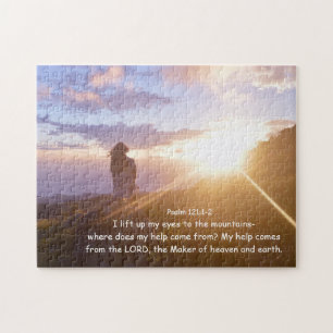 Puzzle Salmo 121:1-2 Mi ayuda viene del SEÑOR