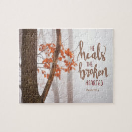 Puzzle Salmo 147:3 Curó a los desgarrados del corazón
