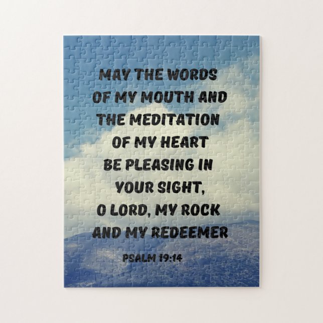 Puzzle Salmo 19 Estudio de la Biblia Verse (Vertical)