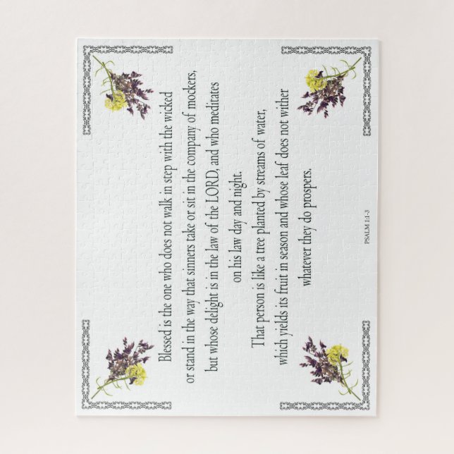 Puzzle Salmo 1:1-3, Bendito es el que (Vertical)