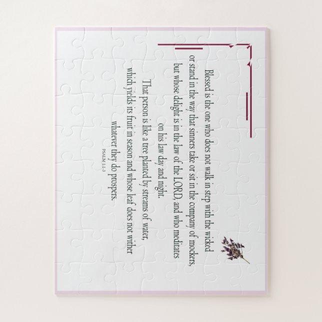 Puzzle Salmo 1:1-3, Bendito es el que, (Vertical)