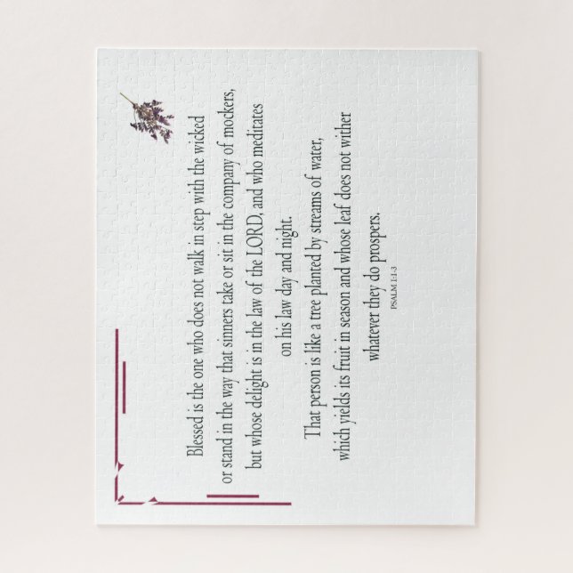 Puzzle Salmo 1:1-3, Bendito es el que, (Vertical)