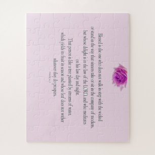 Puzzle Salmo 1, Bendiciones que una no, Flor rosa