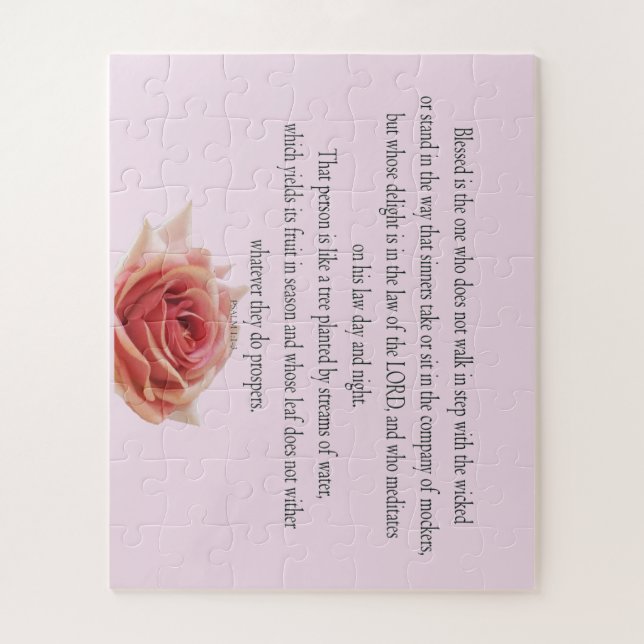 Puzzle Salmo 1, Día y Noche de la Ley, Ríos de Aguas, (Vertical)