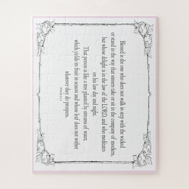 Puzzle Salmo 1, no camina al paso de los malvados, (Vertical)