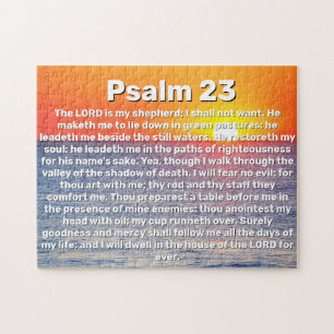 Puzzle Salmo 23 Biblia del Océano Rojo Sunset Verse