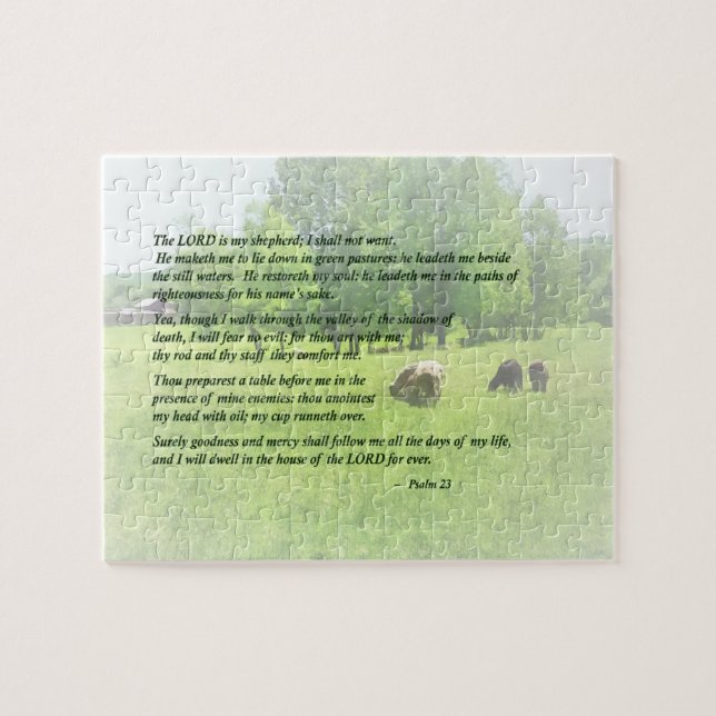 Puzzle Salmo 23 el señor Is My Shepherd (Horizontal)