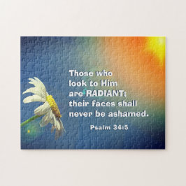 Puzzle Salmo 34:5 Los que lo miran son la Biblia RADIANTE