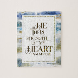 Puzzle Salmo 73:26 Él es la fuerza de mi corazón