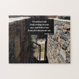 Puzzle Salmo 7:1 Dios es mi verso de la Biblia de refugio