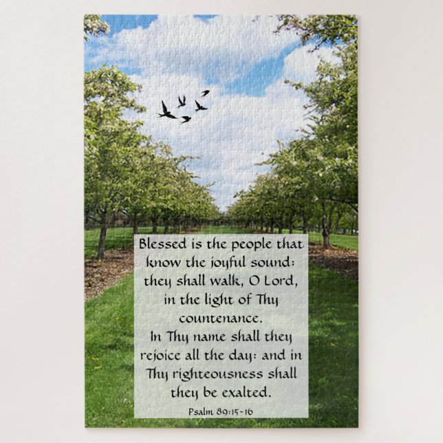 Puzzle Salmo 89:15-16 (Vertical)