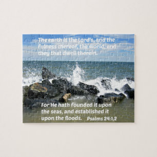 Puzzle Salmos 24:1,2 La tierra es de Jehovah y de los