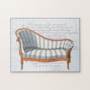 Puzzle Salón de la Chaise Victorian Blue Stripe