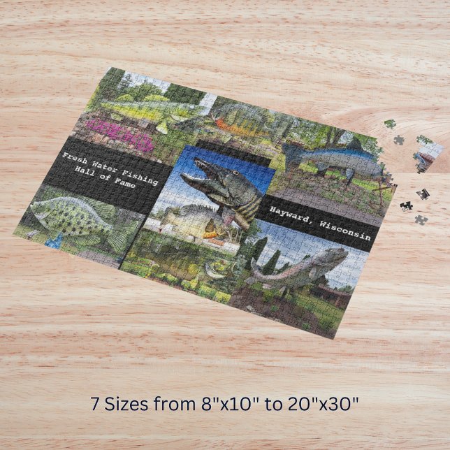 Puzzle Salón de la Fama de la Pesca de Agua Fresca Foto H (Fresh Water Fishing Hall of Fame Photo Hayward, WI Jigsaw Puzzle)