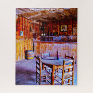 Puzzle Salón Judge Roy Bean Texas. Saludos de Navidad