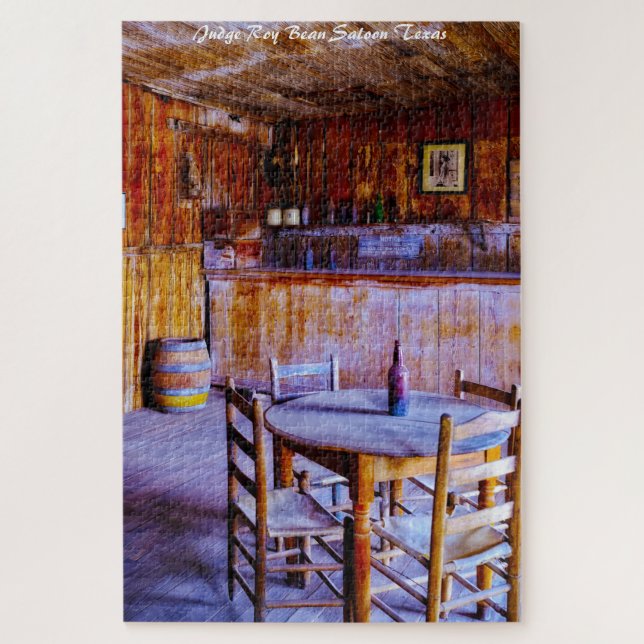 Puzzle Salón Judge Roy Bean Texas.Saludos de Navidad Ji (Vertical)