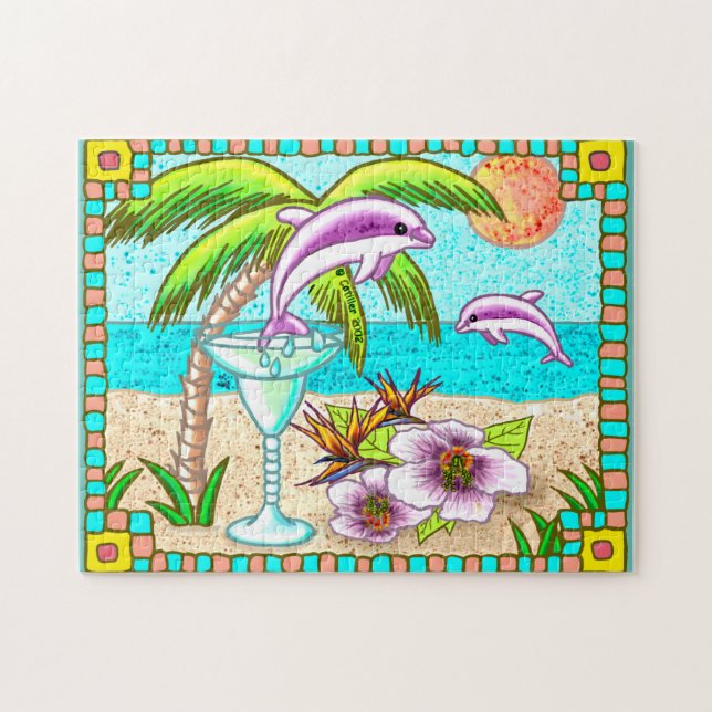 Puzzle Salpicadura de delfín Margarita (Horizontal)