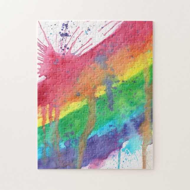 Puzzle Salpicadura de la pintura del arco iris (Vertical)