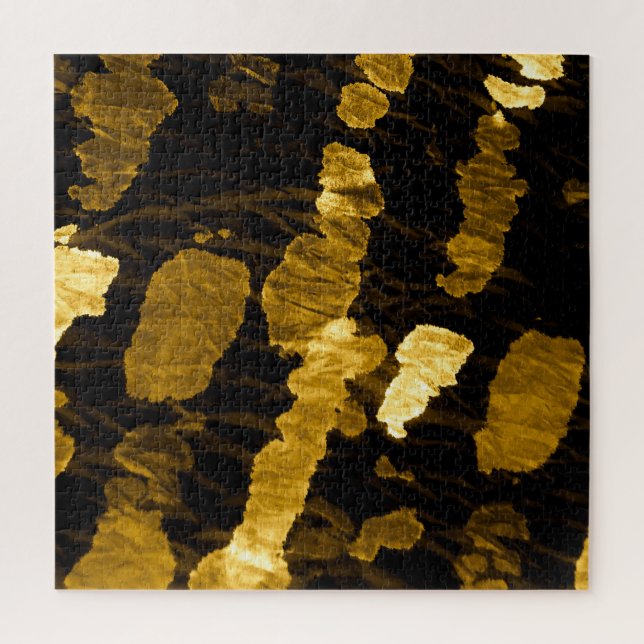 Puzzle salpicadura de tintes amarillos, patrón de acuarel (Vertical)