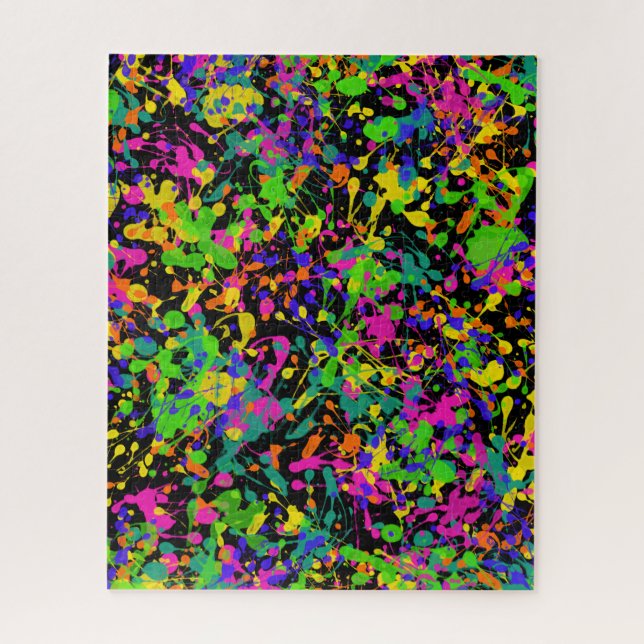 Puzzle Salpicaduras de pintura de la Aurora Boreal (Vertical)