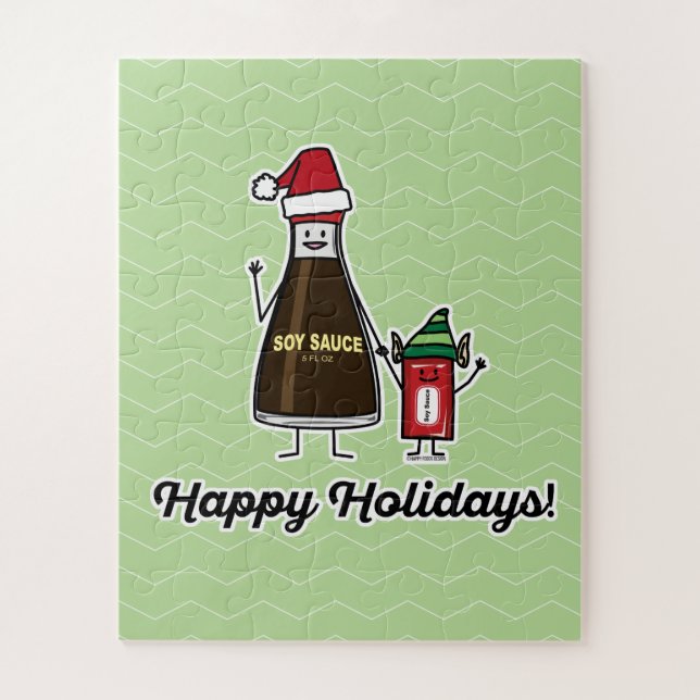 Puzzle Salsa de soja Navidades de niños con paquete de bo (Vertical)