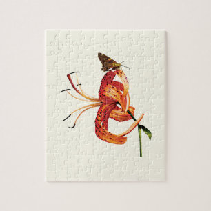 Puzzle Saltador en Lirio Tigre Naranja
