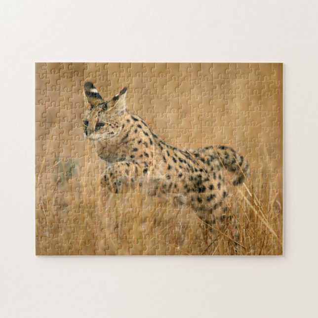 Puzzle Salto de Serval (Leptailurus Serval) (Horizontal)