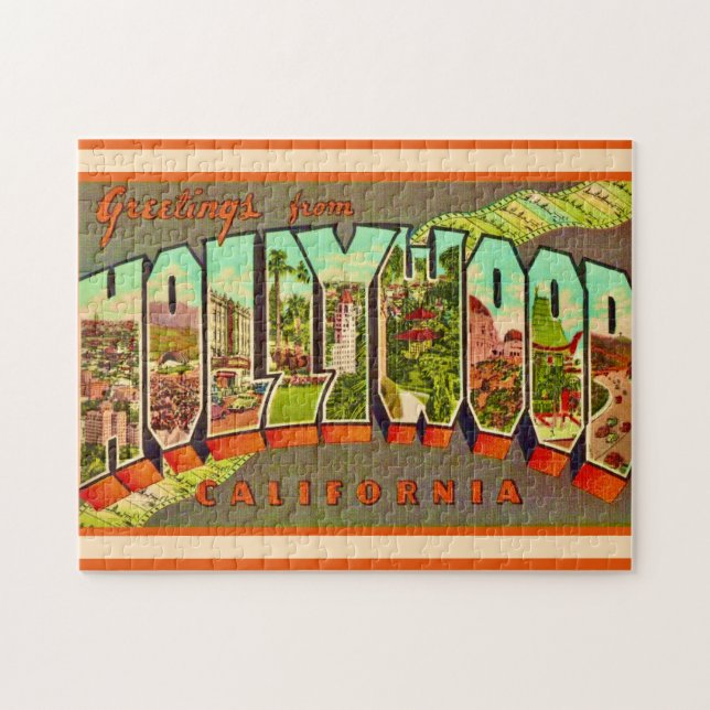 Puzzle Saludo de Hollywood CA (Horizontal)