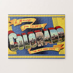 Puzzle Saludo vintage de Colorado 11x14