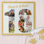 Puzzle Saludos a 18 años número 18 Collage de fotos cuadr<br><div class="desc">Saluda a los 18 años con un rompecabezas fotográfico personalizado por un regalo único de 18 años. La plantilla de fotos está configurada para que agregue las fotos que se mostrarán en la forma de un número 18. El collage de fotos tiene una variedad de fotos de paisajes, cuadrados y...</div>