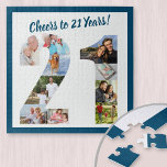 Puzzle Saludos a 21 años Número 21 Plaza de Collage de fo<br><div class="desc">Saluda a los 21 años con un rompecabezas fotográfico personalizado por un regalo de cumpleaños 21 único. La plantilla de fotos está configurada para que agregue las fotos que se mostrarán en la forma de un número 21. El collage de fotos tiene una variedad de fotos de paisajes, cuadrados y...</div>