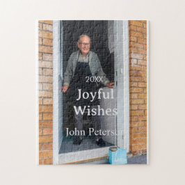 Puzzle Saludos alegres agregar nombre foto hombre vacacio