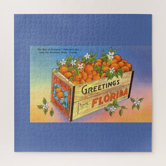 Puzzle Saludos antiguos de Florida Citrus Fruit (Vertical)