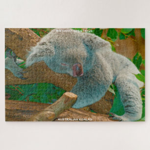 Puzzle Saludos de cumpleaños al australiano Koalas