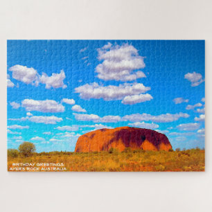 Puzzle Saludos de cumpleaños Ayers Rock Australia