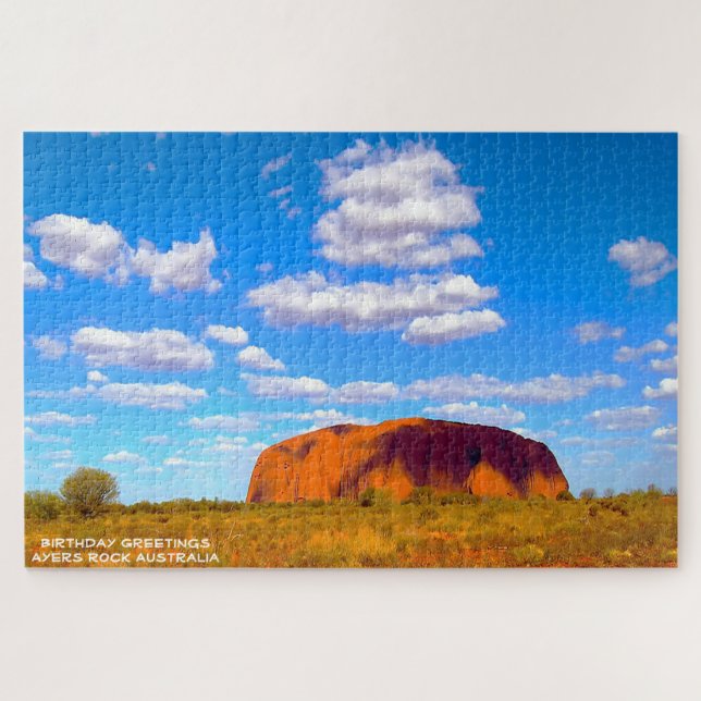 Puzzle Saludos de cumpleaños Ayers Rock Australia (Horizontal)