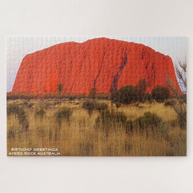 Puzzle Saludos de cumpleaños Ayers Rock Australia (Horizontal)