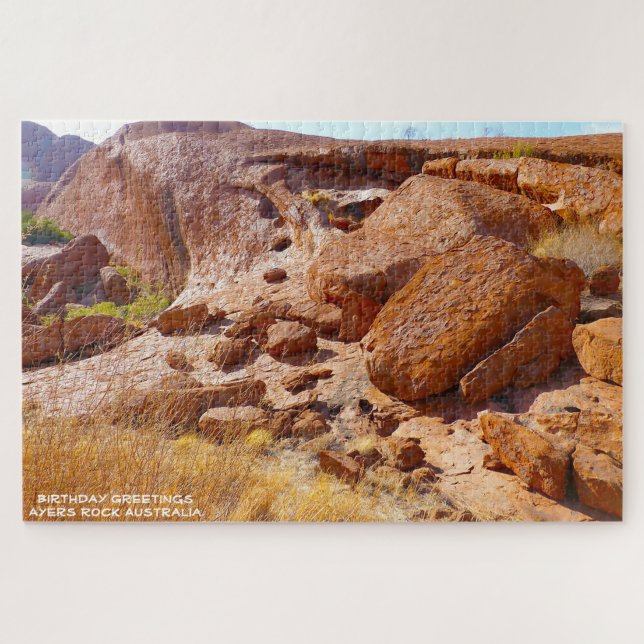 Puzzle Saludos de cumpleaños Ayers Rock Australia (Horizontal)