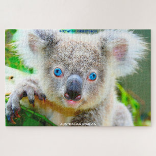 Puzzle Saludos de cumpleaños koalas australianos