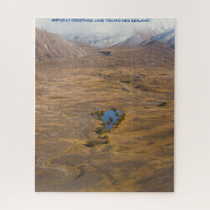 Puzzle Saludos de cumpleaños Lago Tekapo Nueva Zelanda