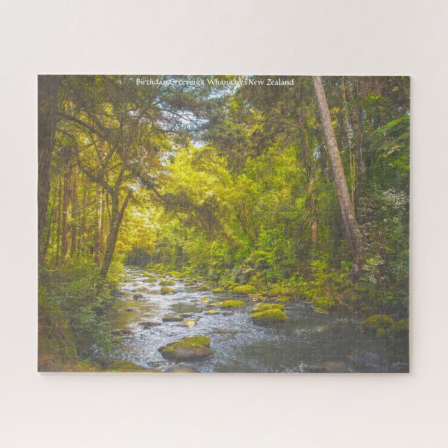 Puzzle Saludos de cumpleaños Whangarei Nueva Zelanda (Horizontal)