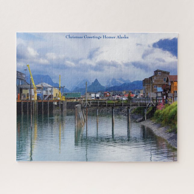 Puzzle Saludos de Navidad de Homer Alaska (Horizontal)